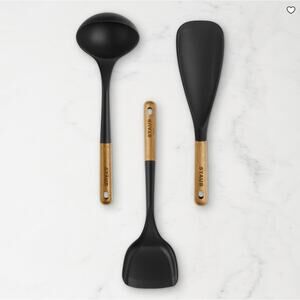Staub New Set of 3 Silicone with Wood Handle Preppy Chic Cooking Utensil Set